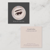 Luxuriöse glänzende kreisförmige Rahmen Makeup Aug Quadratische Visitenkarte (Vorne/Hinten)