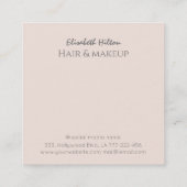 Luxuriöse glänzende kreisförmige Rahmen Makeup Aug Quadratische Visitenkarte (Rückseite)