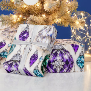 Luxuriöse Glas-Baumschmuck-Weihnachtsverpackung Geschenkpapier