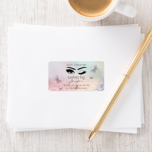 Luxuriöse Glitterwink lash Verlängerung lash reini Adressaufkleber (Insitu)