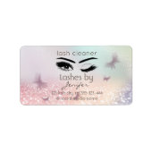 Luxuriöse Glitterwink lash Verlängerung lash reini Adressaufkleber (Vorne)