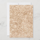 LUXURIÖSE GLITZER CHAMPAGNE & GOLD CUSTOM EINLADUNG (Rückseite)