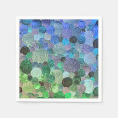 Luxuriöse Glitzer Docks and Circles - Frische Aqua Serviette (Vorderseite)