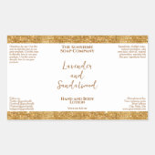 Luxuriöse Glitzer-Kosmetik-Flaschenetikmarke Rechteckiger Aufkleber (Vorderseite)