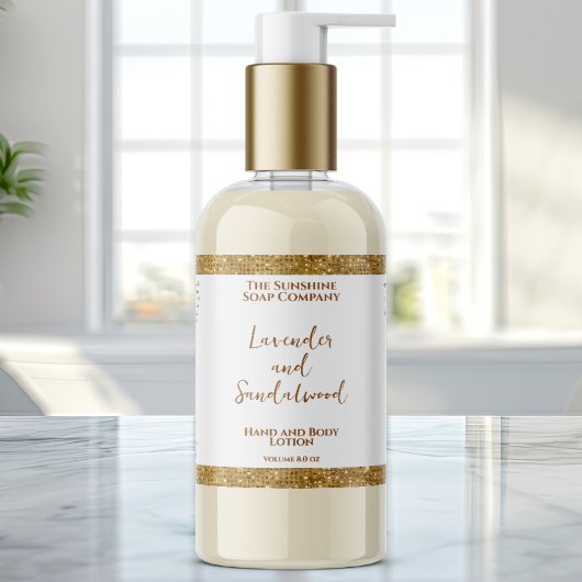 Luxuriöse Glitzer-Kosmetik-Flaschenetikmarke Rechteckiger Aufkleber