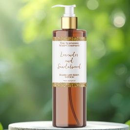 Luxuriöse Glitzer-Kosmetik-Flaschenetikmarke Rechteckiger Aufkleber