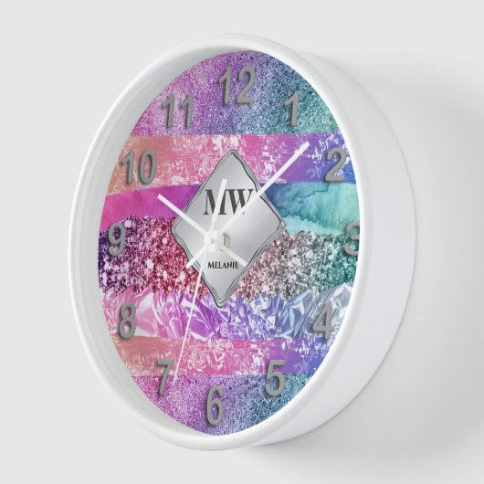 Luxuriöse Glitzer-Regenbogenbrillenfänger Uhr (Winkel)