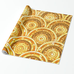 Luxuriöse Glitzer-Runden für Metallfolien Geschenkpapier