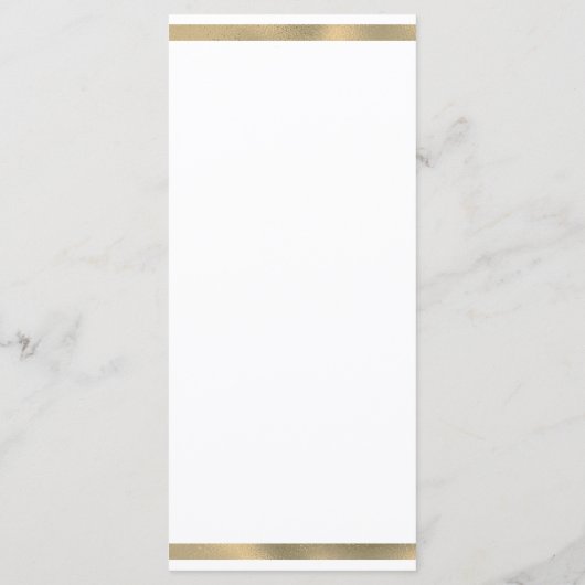 Luxuriöse Glitzer Tropfen Hochzeitsmenü Programm (Rückseite)