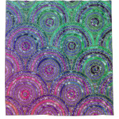 Luxuriöse Glitzer von Metallfolien, rosafarbene, g Duschvorhang (Vorderseite)