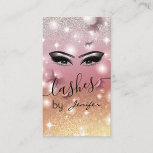 Luxuriöse glitzernde, glitzernde Schmetterlingshas Visitenkarte