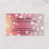 Luxuriöse glitzernde, glitzernde Schmetterlingshas Visitenkarte (Rückseite)