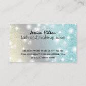 Luxuriöse glitzernde, glitzernde Schmetterlingshas Visitenkarte (Rückseite)