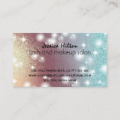 Luxuriöse glitzernde, glitzernde Schmetterlingshas Visitenkarte (Rückseite)