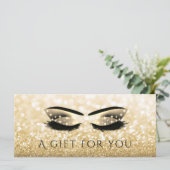 Luxuriöse glitzernde Goldstriche & Augenbrauen (Stehend Vorderseite)