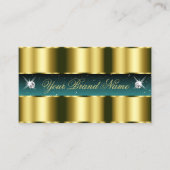 Luxuriöse Gold Aquamarin Black Sparkling Diamonds  Visitenkarte (Vorderseite)