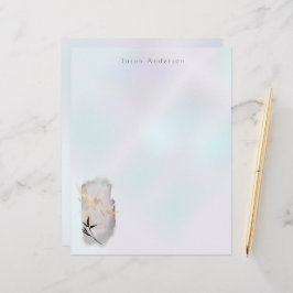 Luxuriöse Gold Bamboo Monogram Briefbogen