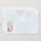 Luxuriöse Gold Bamboo Monogram Note Card Mitteilungskarte (Vorderseite)