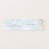 Luxuriöse Gold Bamboo QR Code Business Card Visitenkarten (Außenseite Aufgefaltet)