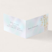 Luxuriöse Gold Bamboo QR Code Business Card Visitenkarten (Vorderseite)