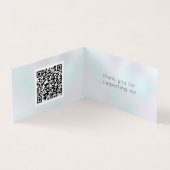 Luxuriöse Gold Bamboo QR Code Business Card Visitenkarten (Innenseite)
