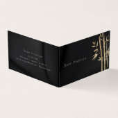Luxuriöse Gold Bamboo QR Code Business Card Visitenkarten (Vorderseite)