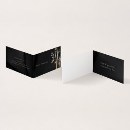 Luxuriöse Gold Bamboo QR Code Business Card Visitenkarten