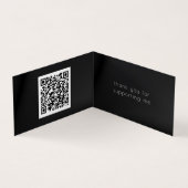 Luxuriöse Gold Bamboo QR Code Business Card Visitenkarten (Innenseite)