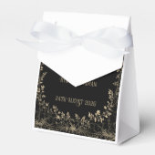 Luxuriöse Gold & Black Sepia Bloral Finish Geschenkschachtel (Vorderseite)