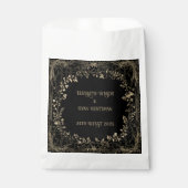 Luxuriöse Gold & Black Sepia Bloral Finish Geschenktütchen (Vorderseite)