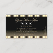 Luxuriöse Gold Black Sparkling Diamonds Glamour Visitenkarte (Rückseite)