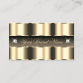 Luxuriöse Gold Black Sparkling Diamonds Glamour Visitenkarte (Vorderseite)