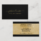 Luxuriöse Gold & Black Visitenkarte (Vorne/Hinten)
