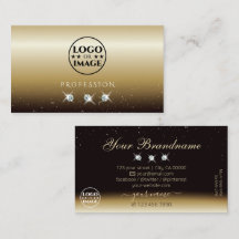Luxuriöse Gold Brown-Sparkling-Diamanten mit Logo