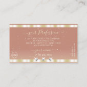 Luxuriöse Gold Coral Sparkling Diamonds mit Logo Visitenkarte (Rückseite)