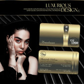 Luxuriöse Gold Decorative Shiny Diamonds und Logo Visitenkarte
