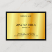 Luxuriöse Gold Elegant Template Custom Modern Visitenkarte (Vorderseite)