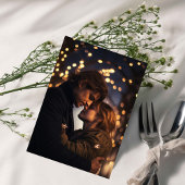 Luxuriöse Gold Floral Chic Zwei Fotos Save the Dat Einladung