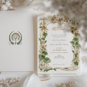 Luxuriöse Gold Floral Islamic Wedding Suite Einladung