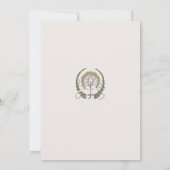 Luxuriöse Gold Floral Islamic Wedding Suite Einladung (Rückseite)