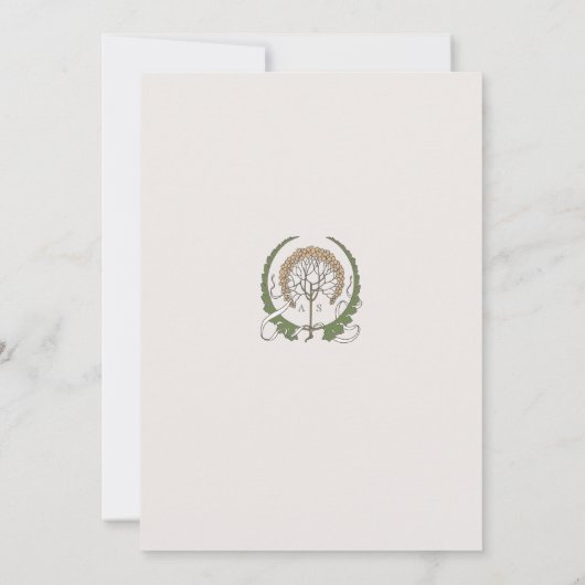 Luxuriöse Gold Floral Islamic Wedding Suite Einladung (Rückseite)