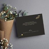 Luxuriöse Gold Floral Minimalistisch Dankeskarte