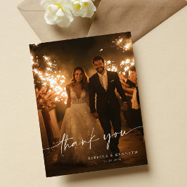 Luxuriöse Gold Floral Minimalistisch Foto Vielen D Postkarte