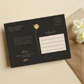 Luxuriöse Gold Floral Minimalistisch Foto Vielen D Postkarte