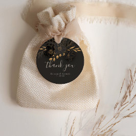 Luxuriöse Gold Floral Minimalistisch Wedding Viele Geschenkanhänger