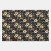 Luxuriöse Gold Foil Digital Paper für Weihnachten Geschenkpapier Set (Vorderseite 2)