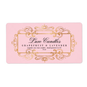 Luxuriöse Gold Foil Wirbel Elegantes Rosa Produkt
