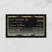 Luxuriöse Gold Frame Dunkle Farbe Stilvoll mit Log Visitenkarte (Rückseite)