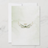 Luxuriöse Gold Frame Wasserfarben Blätter Hochzeit Einladung (Rückseite)