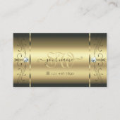 Luxuriöse Gold gequiggled Jewels Monogram Glamour Visitenkarte (Vorderseite)
